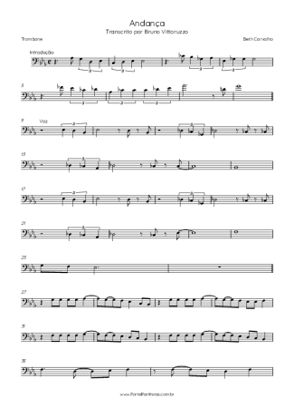 Beth Carvalho Andança score for Trombone