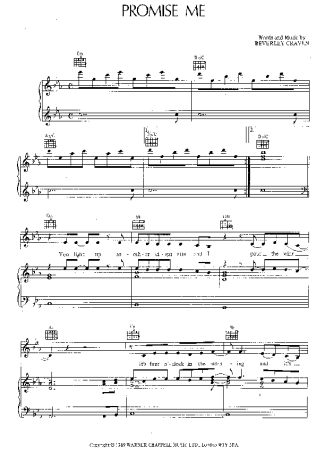 Beverley Craven  score for Piano