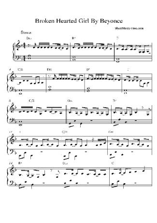 Beyoncé  score for Piano