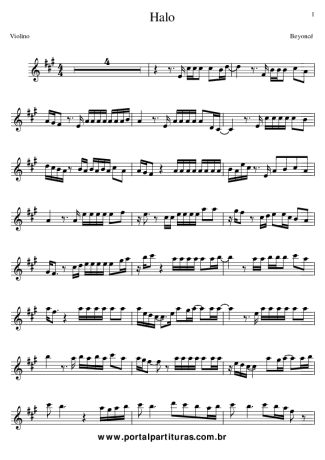 Beyoncé Halo score for Violin