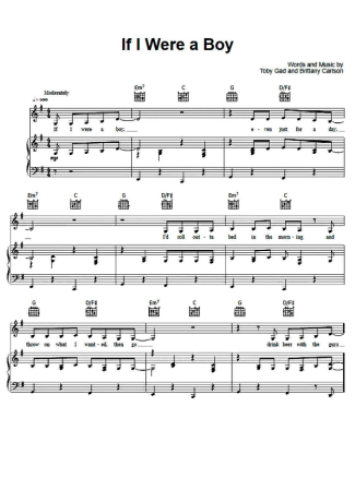 Beyoncé  score for Piano