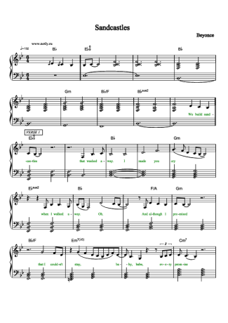 Beyoncé  score for Piano