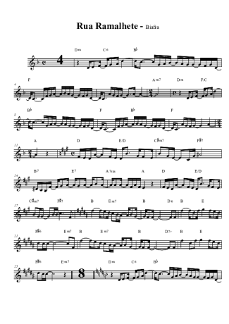 Biafra Rua Ramalhete score for Clarinet (Bb)