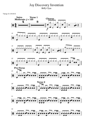 Biffy Clyro  score for Drums