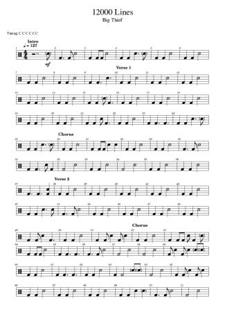 Score for Drums