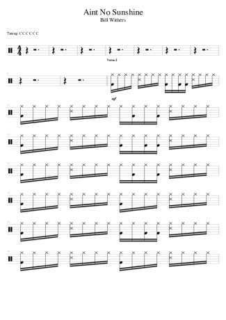 Bill Withers  score for Drums