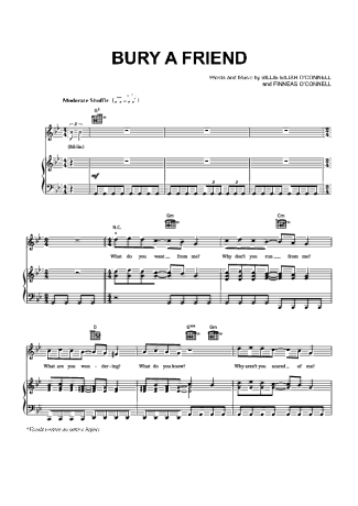 Billie Eilish  score for Piano