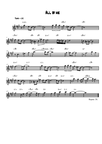 Billie Holiday  score for Alto Saxophone