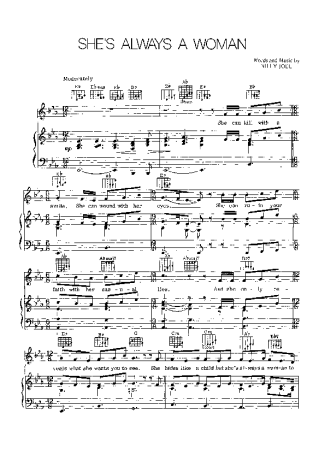 Billy Joel  score for Piano