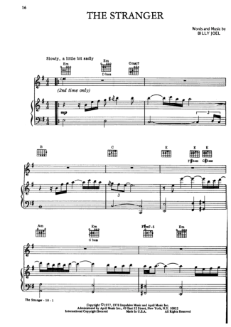 Billy Joel  score for Piano