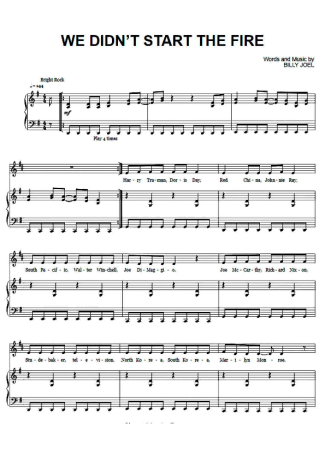 Billy Joel  score for Piano
