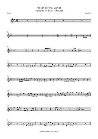Billy Paul Me And Mrs Jones score for Harmonica