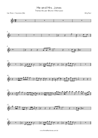 Billy Paul  score for Trumpet