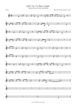 Billy Preston With You I´m Born Again (feat Syreeta Wright) score for Flute