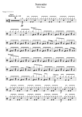 Score for Drums