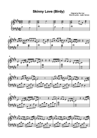 Birdy  score for Piano