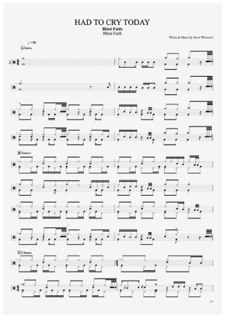 Blind Faith  score for Drums