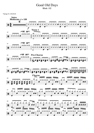 Score for Drums
