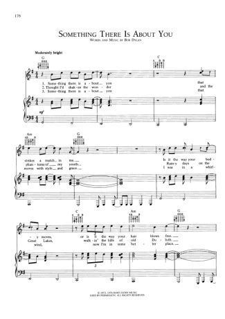 Bob Dylan  score for Piano