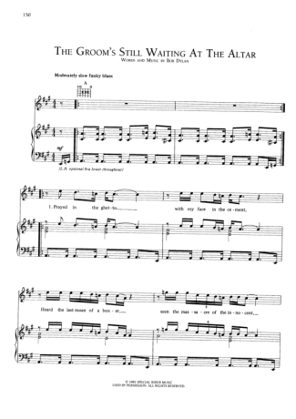 Bob Dylan  score for Piano