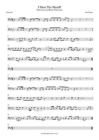 Bob Marley  score for Cello