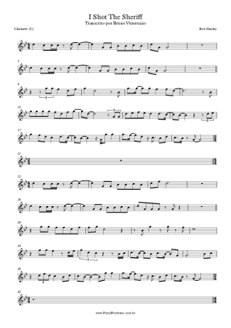 Bob Marley  score for Clarinet (C)