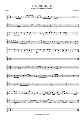 Bob Marley I Shot The Sheriff score for Flute