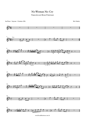 Bob Marley  score for Clarinet (Bb)