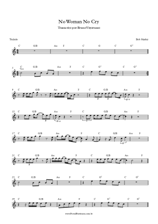 No Woman No Cry free sheet music by Bob Marley