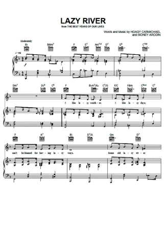 Bobby Darin Lazy River score for Piano