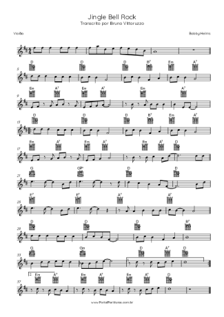 Bobby Helms Jingle Bell Rock score for Acoustic Guitar