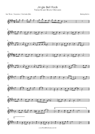 Bobby Helms Jingle Bell Rock score for Clarinet (Bb)