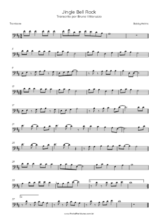 Bobby Helms Jingle Bell Rock score for Trombone