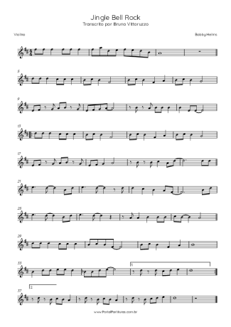 Bobby Helms Jingle Bell Rock score for Violin