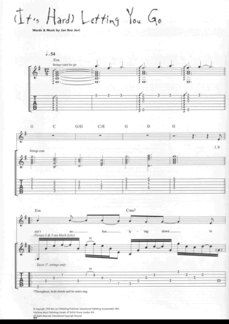 Bon Jovi  score for Guitar