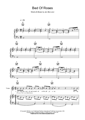 Bon Jovi  score for Piano