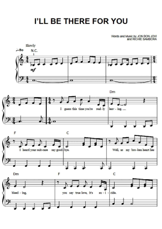 Bon Jovi  score for Piano