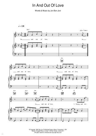 Bon Jovi  score for Piano