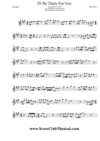 Bon Jovi I´ll Be There For You score for Trumpet