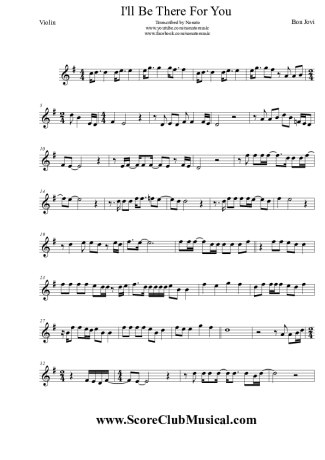 Bon Jovi  score for Violin