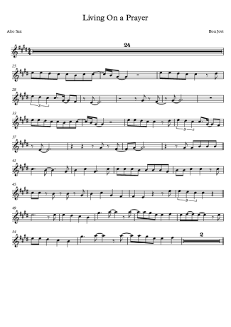 Bon Jovi Livin´ On A Prayer score for Alto Saxophone