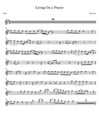 Bon Jovi  score for Flute