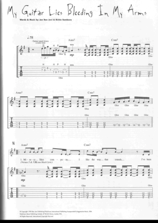 Bon Jovi My Guitar Lies Bleeding In My Arms score for Guitar