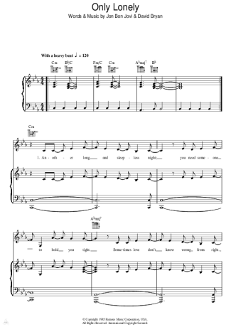 Bon Jovi  score for Piano