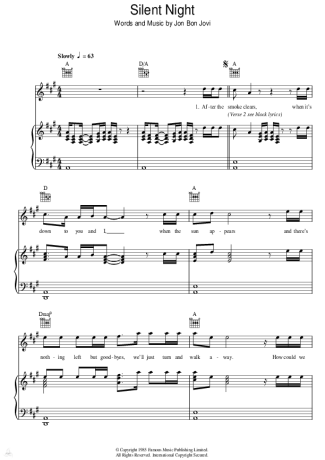 Bon Jovi  score for Piano