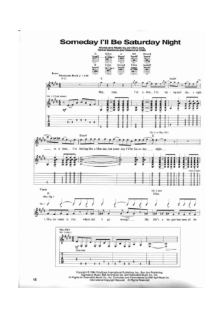 Bon Jovi  score for Guitar