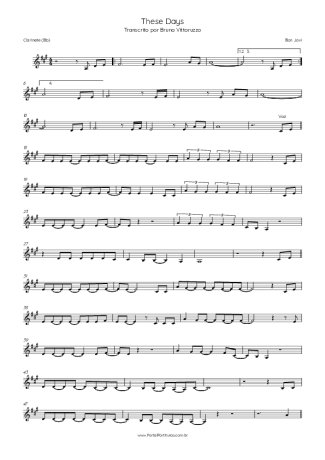 Score for Clarinet (Bb)