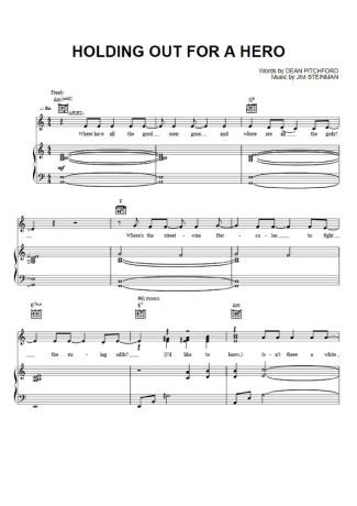 Bonnie Tyler  score for Piano