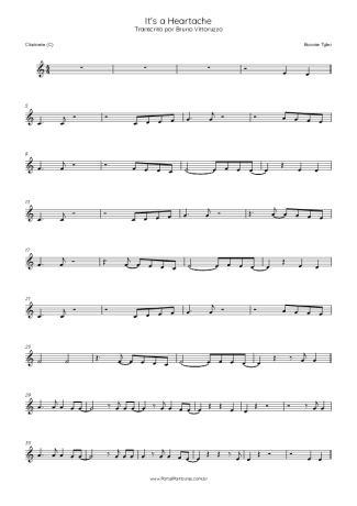 Bonnie Tyler  score for Clarinet (C)