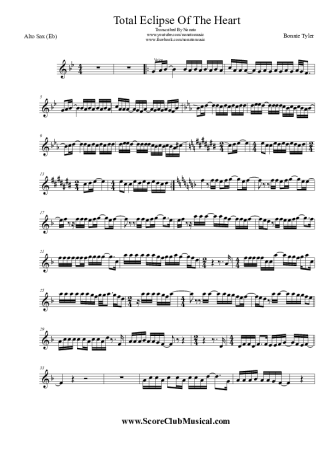 Bonnie Tyler Total Eclipse Of The Heart score for Alto Saxophone